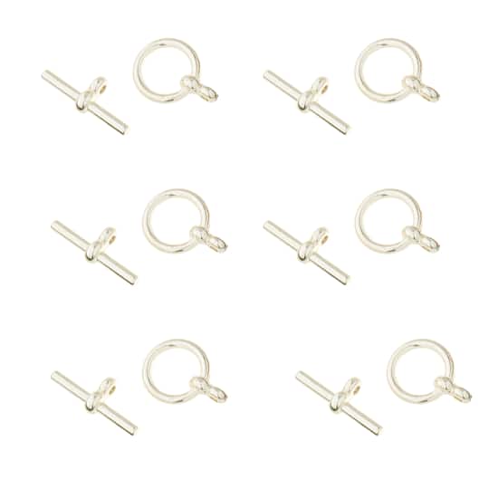 12 Packs: 6 ct. (72 total) Silver Toggle Clasps by Bead Landing&#x2122;